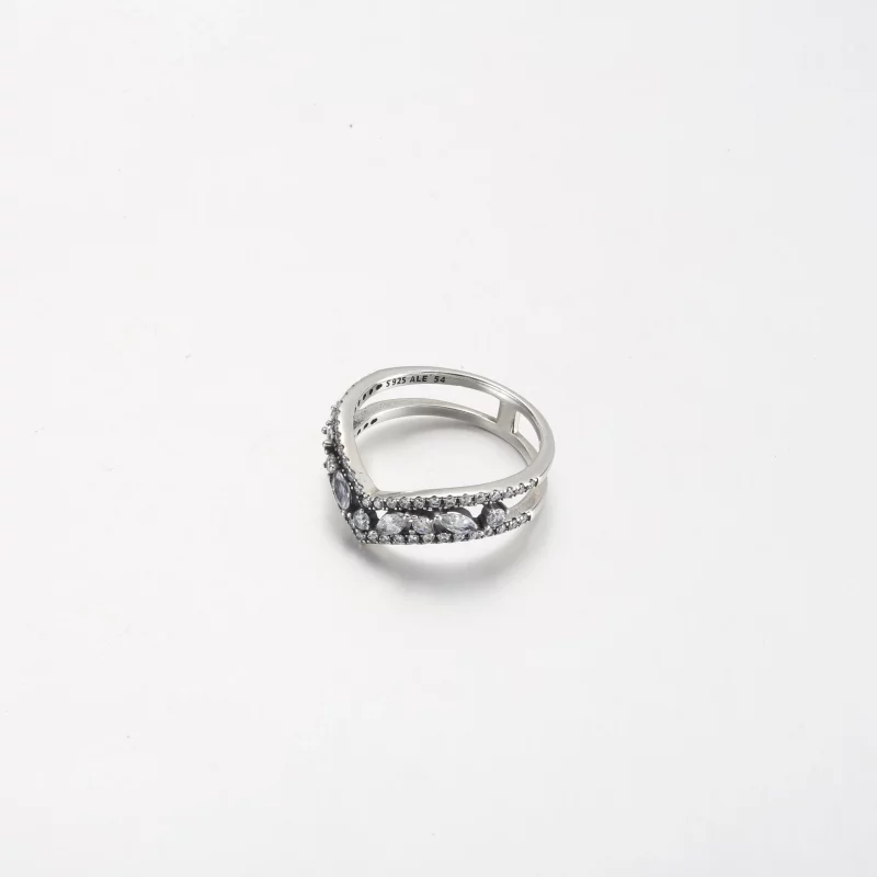 (afbeelding voor) Pandora Sparkling Marquise Double Wishbone Ring - 199095C01 - Bekijken 3