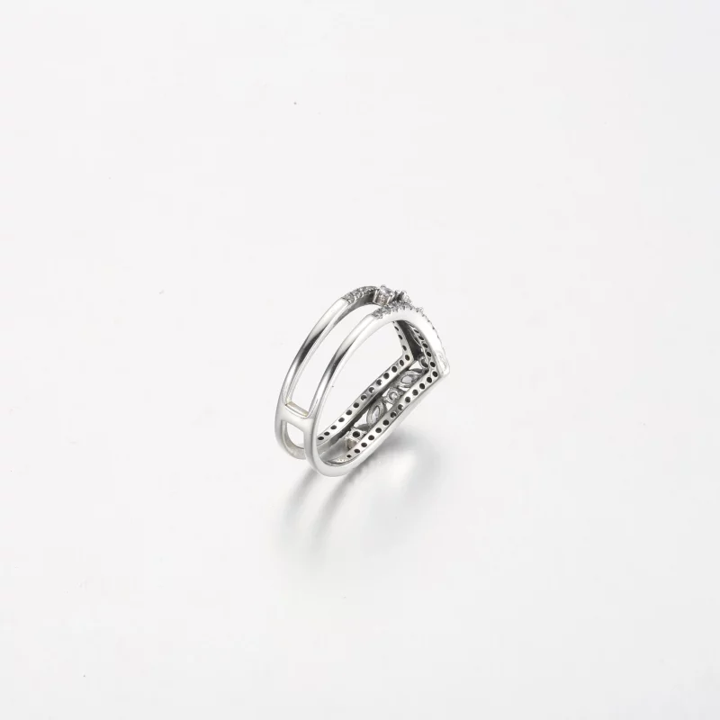 (afbeelding voor) Pandora Sparkling Marquise Double Wishbone Ring - 199095C01 - Bekijken 5