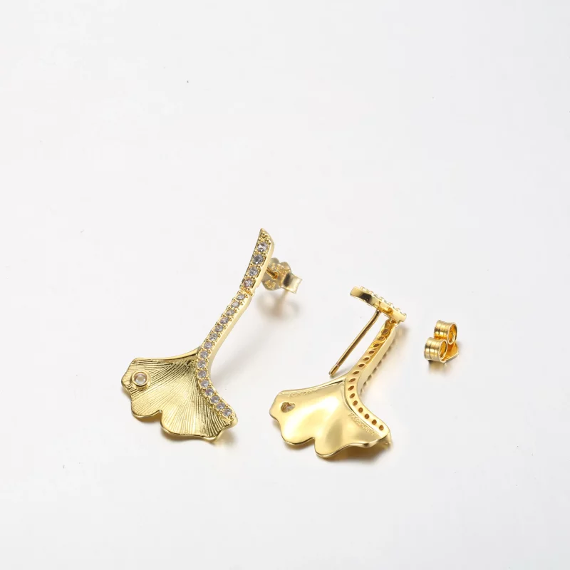 (afbeelding voor) Pandora Ginkgo 14k vergulde hangoordopjes - 262440C01 - Bekijken 3