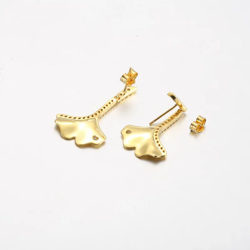 (afbeelding voor) Pandora Ginkgo 14k vergulde hangoordopjes - 262440C01 - Bekijken 5