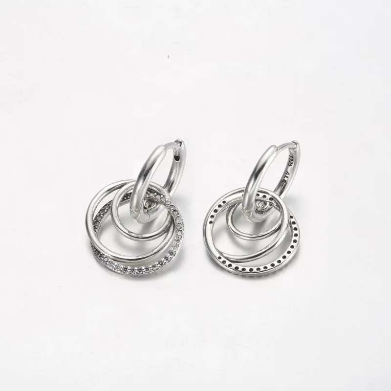 (afbeelding voor) Pandora Family Always Encircled Oorbellen - 291156C01 - Bekijken 3