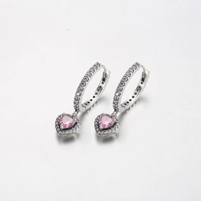 (afbeelding voor) Pandora Sparkling Halo Heart Oorbellen - 291445C01 - Bekijken 2