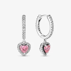 Pandora Sparkling Halo Heart Oorbellen - 291445C01 (afbeelding voor) Pandora Sparkling Halo Heart Oorbellen - 291445C01