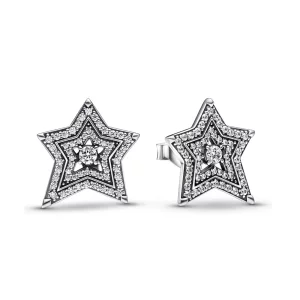 Pandora Celestial Asymmetrische Sterren Stekeloorbellen - 292415C01 (afbeelding voor) Pandora Celestial Asymmetrische Sterren Stekeloorbellen - 292415C01