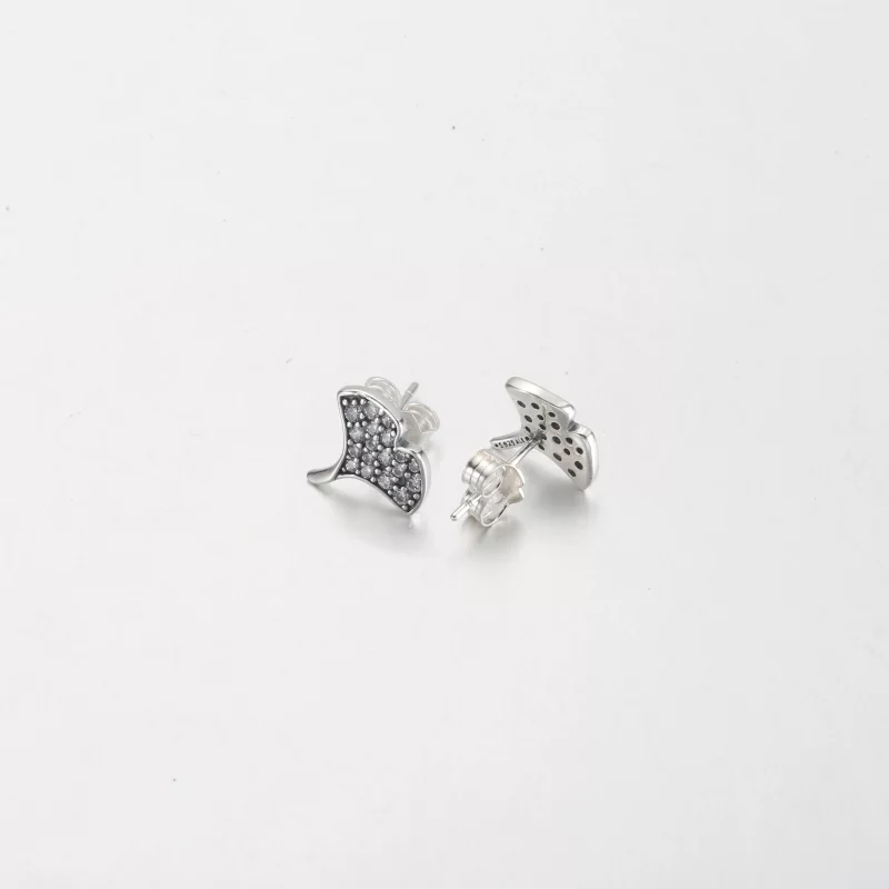 (afbeelding voor) Pandora Ginkgo oorbellen van sterling zilver met knop - 292439C01 - Bekijken 3