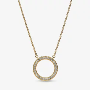 Pandora Signature Pavé & Harten Cirkel Hangertje Ketting - 362735C01-45 (afbeelding voor) Pandora Signature Pavé & Harten Cirkel Hangertje Ketting - 362735C01-45