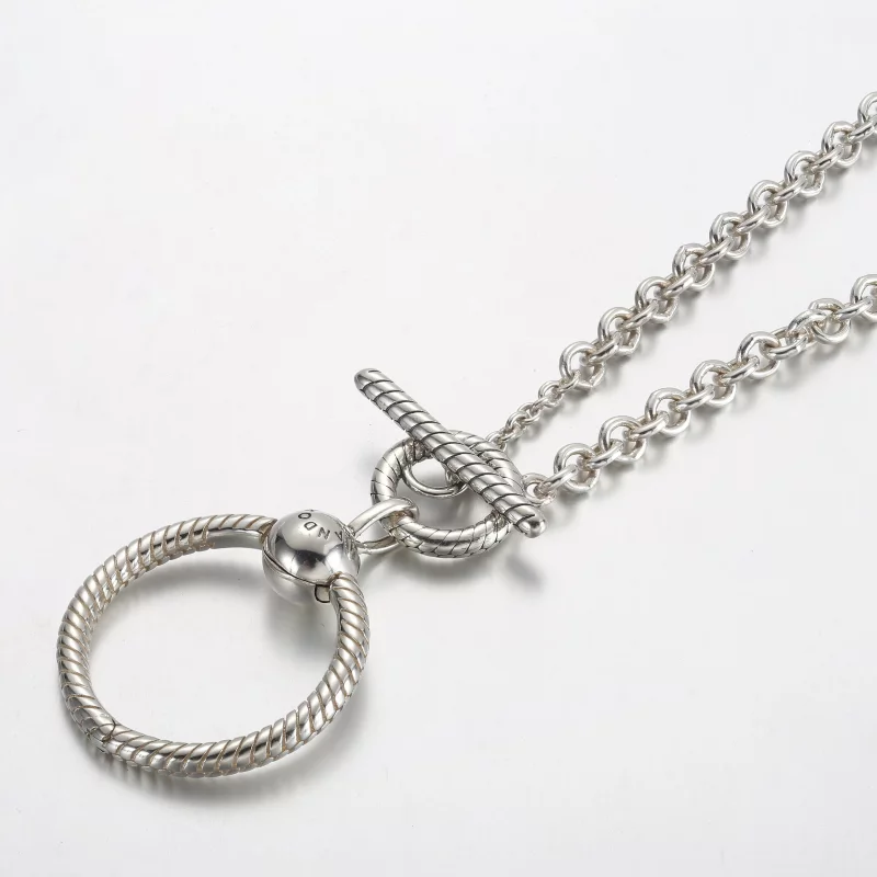 (afbeelding voor) Pandora Moments O Pendant T-bar Ketting - 391157C00 - Bekijken 2