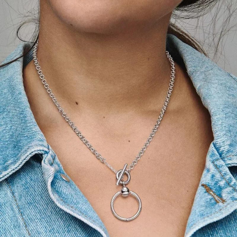 (afbeelding voor) Pandora Moments O Pendant T-bar Ketting - 391157C00 - Bekijken 6