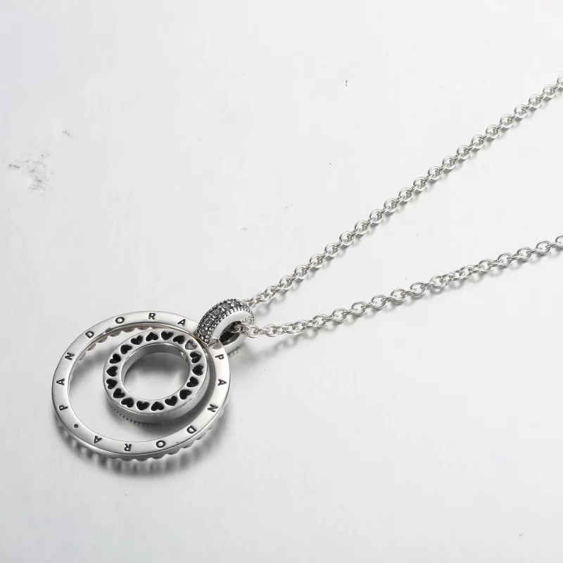 (afbeelding voor) Pandora Signature Pavé & Kralen Hanger & Ketting - 392308C01 - Bekijken 3