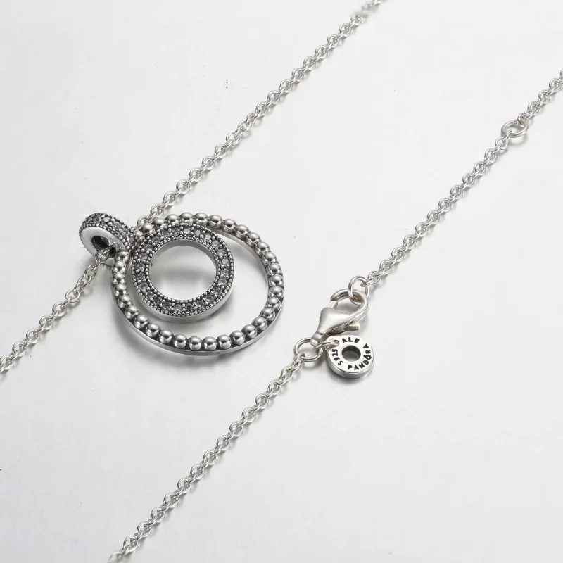 (afbeelding voor) Pandora Signature Pavé & Kralen Hanger & Ketting - 392308C01 - Bekijken 5