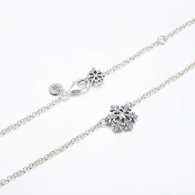 (afbeelding voor) Pandora Sparkling Snowflake Pendant Necklace - 392371C01 - Bekijken 5