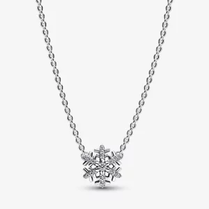 Pandora Sparkling Snowflake Pendant Necklace - 392371C01 (afbeelding voor) Pandora Sparkling Snowflake Pendant Necklace - 392371C01