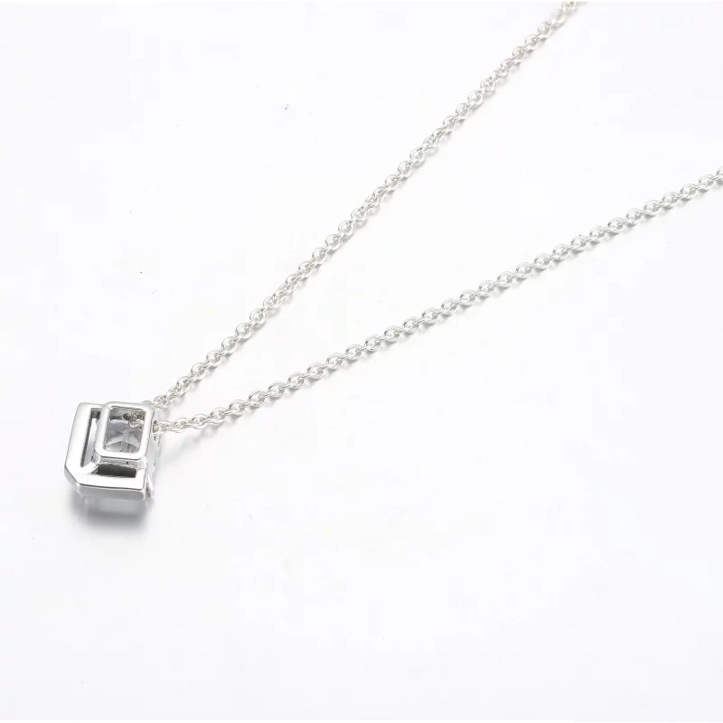 (afbeelding voor) Pandora Rechthoekige Sparkling Halo Collier Ketting - 392388C01 - Bekijken 3