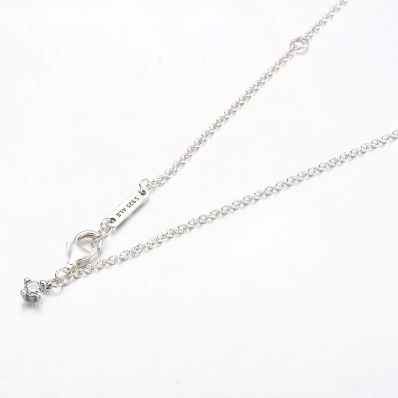(afbeelding voor) Pandora Rechthoekige Sparkling Halo Collier Ketting - 392388C01 - Bekijken 4