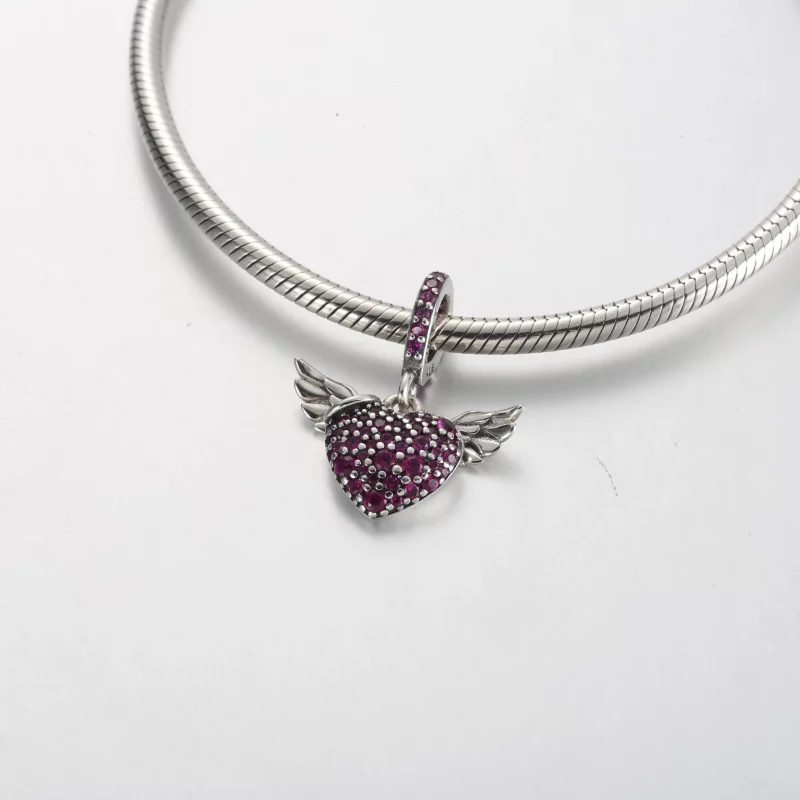 (afbeelding voor) Pandora Pavé Hart en Engelenvleugels Ketting - 398505C01 - Bekijken 4