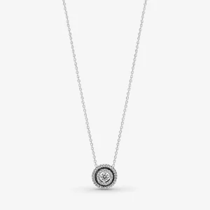 Pandora Sparkling Double Halo Collier Ketting - 399414C01-45 (afbeelding voor) Pandora Sparkling Double Halo Collier Ketting - 399414C01-45