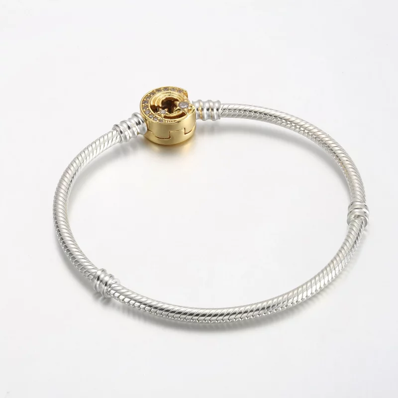 (afbeelding voor) Pandora Moments Vallende Ster Sluiting Slangenketting Armband - 562205C01 - Bekijken 2
