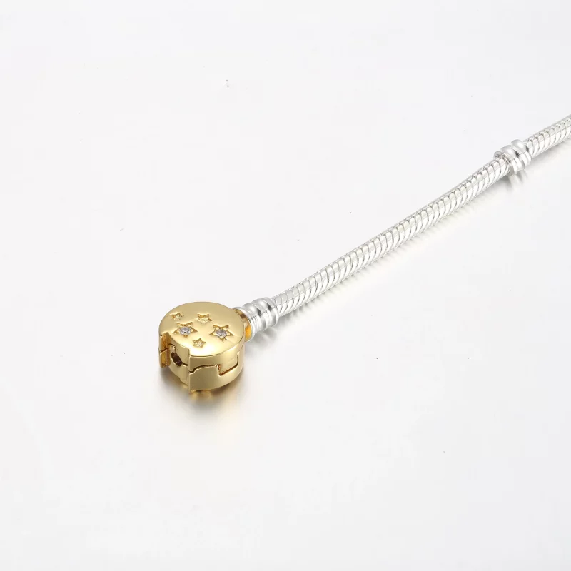 (afbeelding voor) Pandora Moments Vallende Ster Sluiting Slangenketting Armband - 562205C01 - Bekijken 3