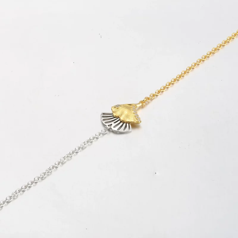 (afbeelding voor) Pandora Ginkgo hanger van sterling zilver en 14 karaats verguld kettingarmband - - Bekijken 3