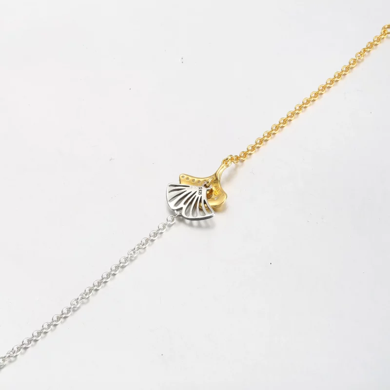 (afbeelding voor) Pandora Ginkgo hanger van sterling zilver en 14 karaats verguld kettingarmband - - Bekijken 4