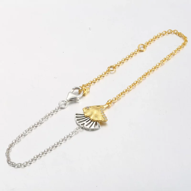 (afbeelding voor) Pandora Ginkgo hanger van sterling zilver en 14 karaats verguld kettingarmband - - Bekijken 5