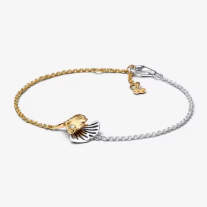 (afbeelding voor) Pandora Ginkgo hanger van sterling zilver en 14 karaats verguld kettingarmband - 562427C01