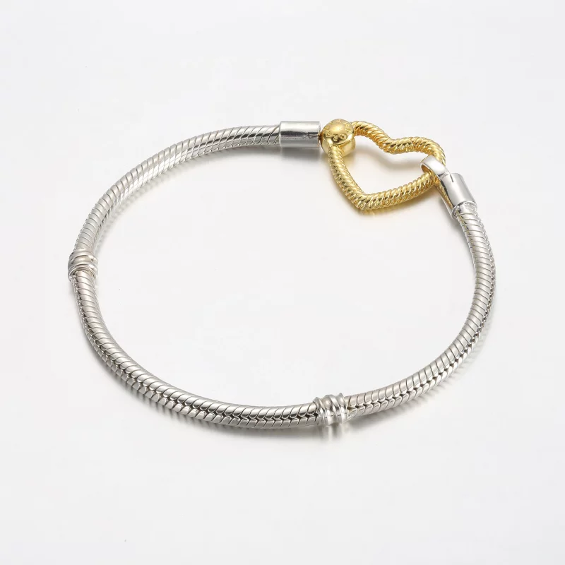 (afbeelding voor) Pandora Moments Hartsluiting Slangenketting Armband - 569539C00 - Bekijken 2
