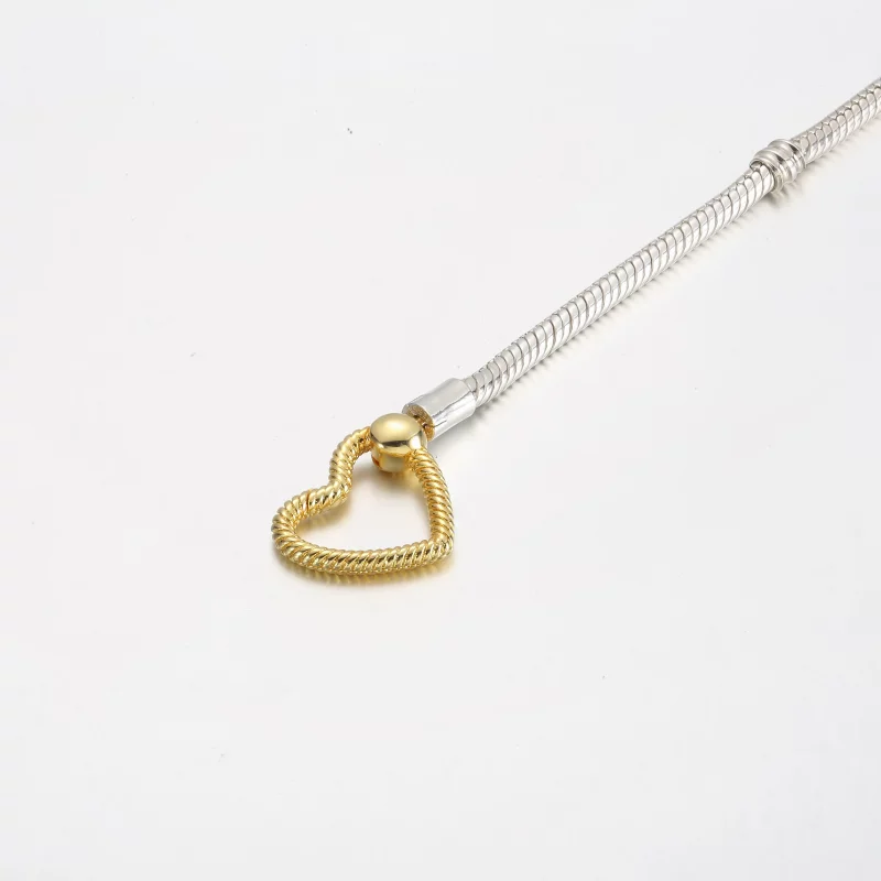 (afbeelding voor) Pandora Moments Hartsluiting Slangenketting Armband - 569539C00 - Bekijken 3