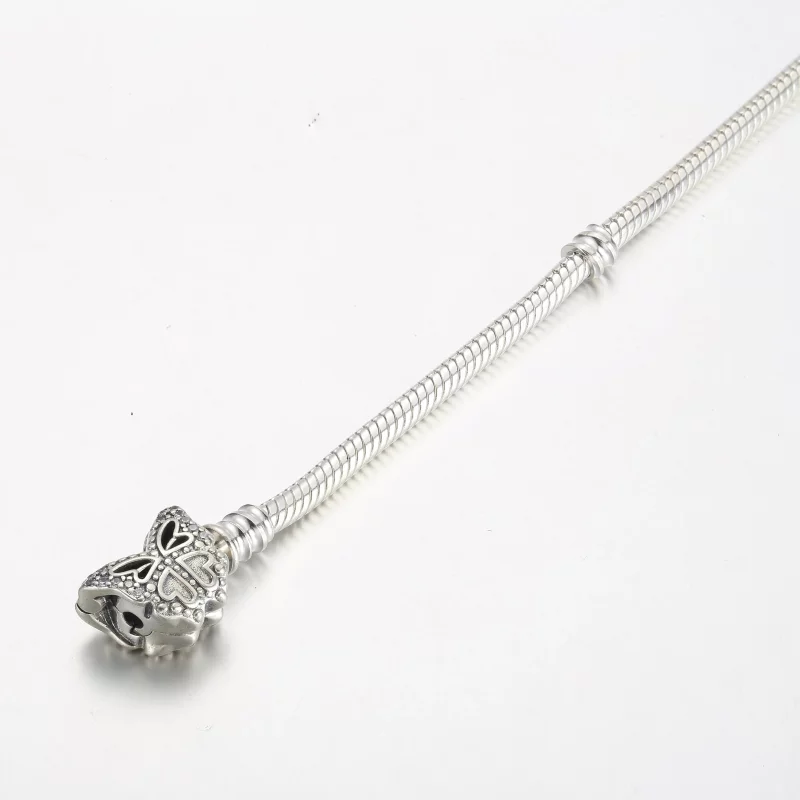 (afbeelding voor) Pandora Moments Vlindersluiting Slangenkettinkje Armband - 590782C01 - Bekijken 4