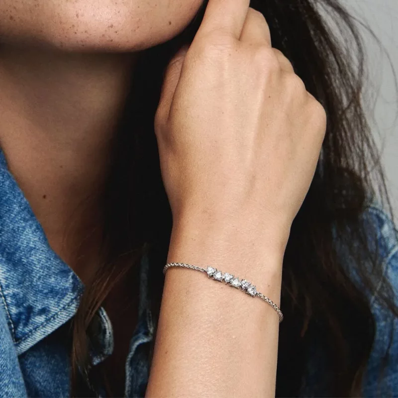 (afbeelding voor) Pandora Sparkling Endless Hearts Kettingarmband - 591162C01 - Bekijken 7