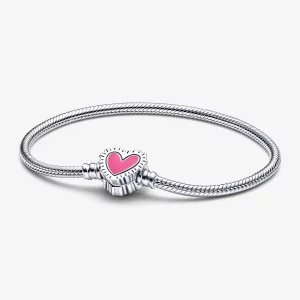 (afbeelding voor) Keith Haring™ x Pandora Moments Stralend Hart Slangenketting Armband - 592217C01