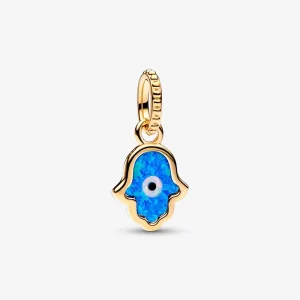 (afbeelding voor) Pandora Opalescent Blauwe Hamsa Hand Hangertje - 762699C01