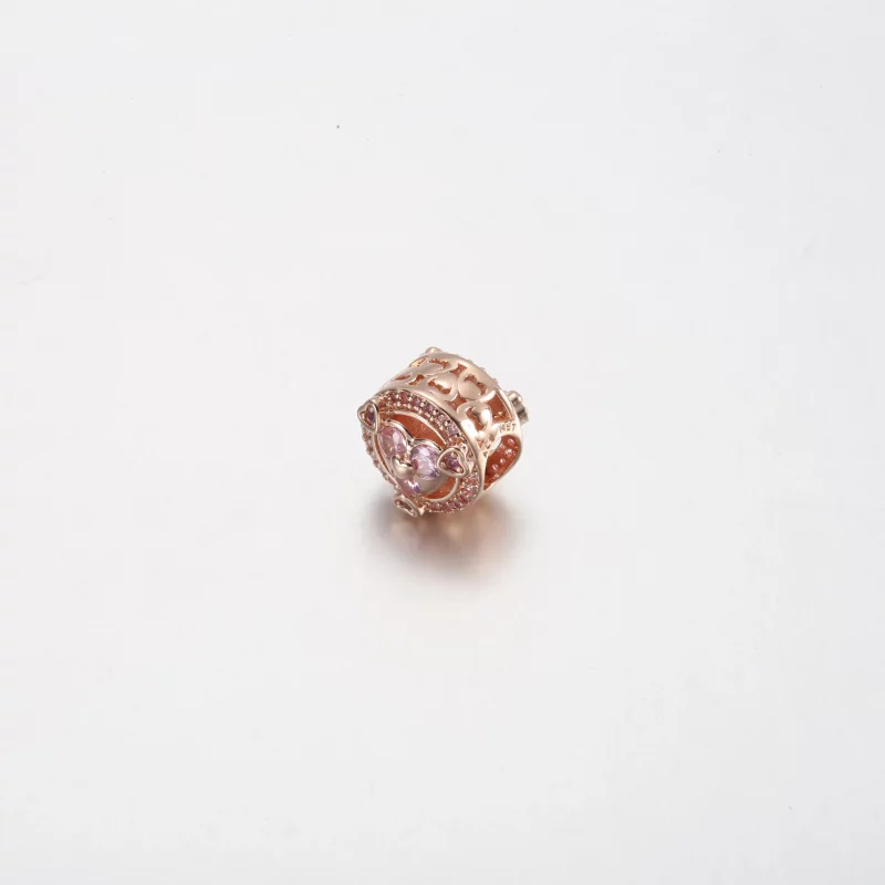 (afbeelding voor) Pandora Onthul Je Liefde Glinsterende Harten Knop Charm - 780796C02 - Bekijken 2