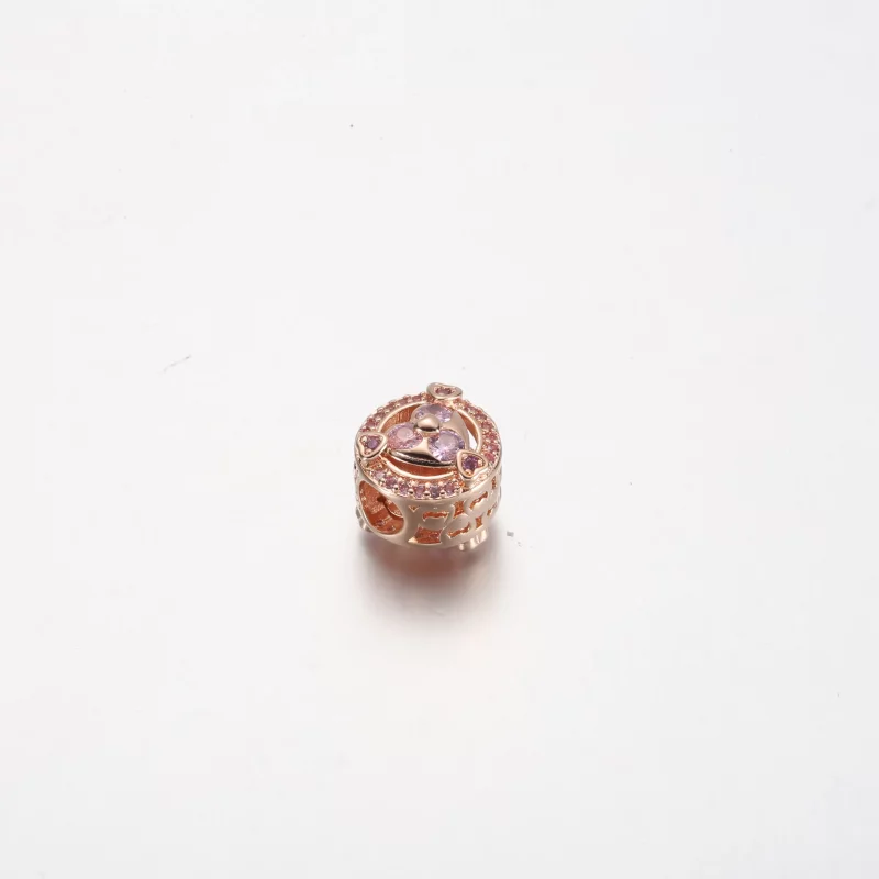 (afbeelding voor) Pandora Onthul Je Liefde Glinsterende Harten Knop Charm - 780796C02 - Bekijken 3