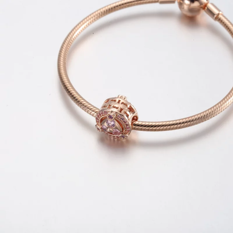 (afbeelding voor) Pandora Onthul Je Liefde Glinsterende Harten Knop Charm - 780796C02 - Bekijken 4