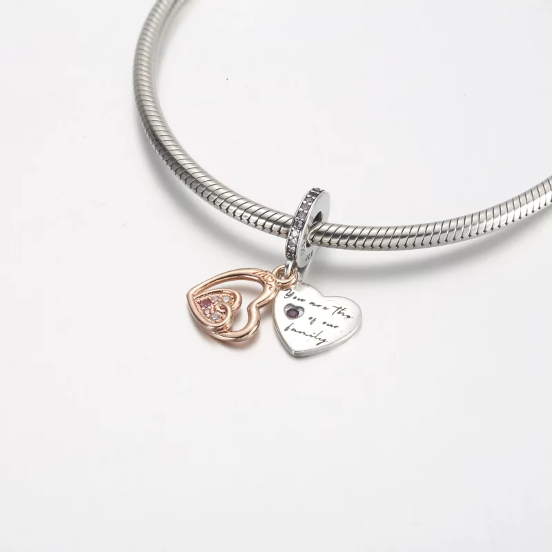 (afbeelding voor) Pandora Verstrengelde Oneindige Harten Dubbele Hangende Charm - 781020C01 - Bekijken 4