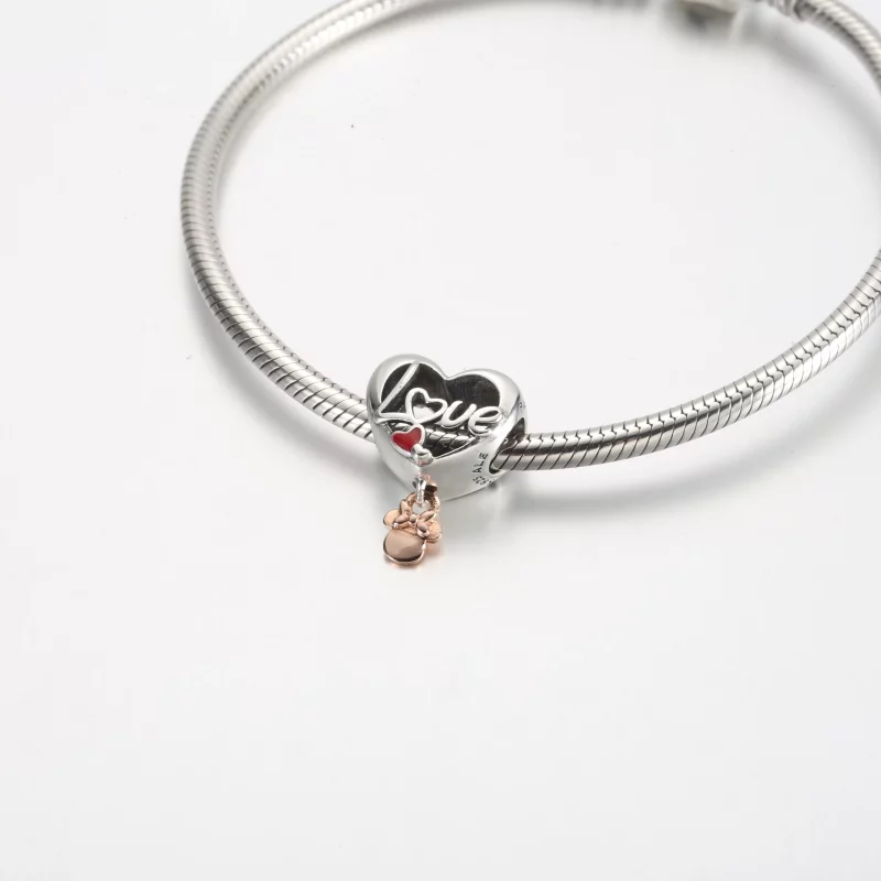 (afbeelding voor) Pandora Disney Minnie Mouse Moeder Hart Charm - 781142C01 - Bekijken 5