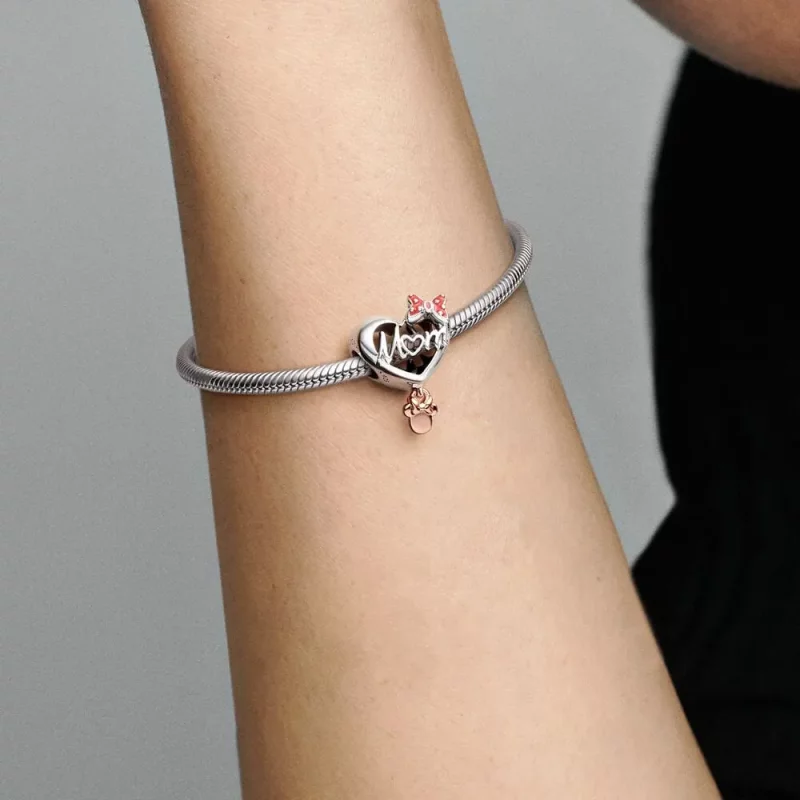 (afbeelding voor) Pandora Disney Minnie Mouse Moeder Hart Charm - 781142C01 - Bekijken 6