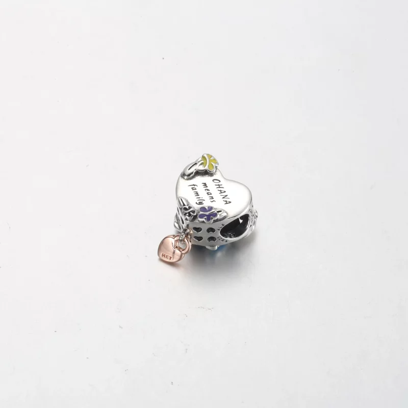(afbeelding voor) Pandora Disney Ohana Lilo & Stitch Geïnspireerd Charm - 781682C01 - Bekijken 3