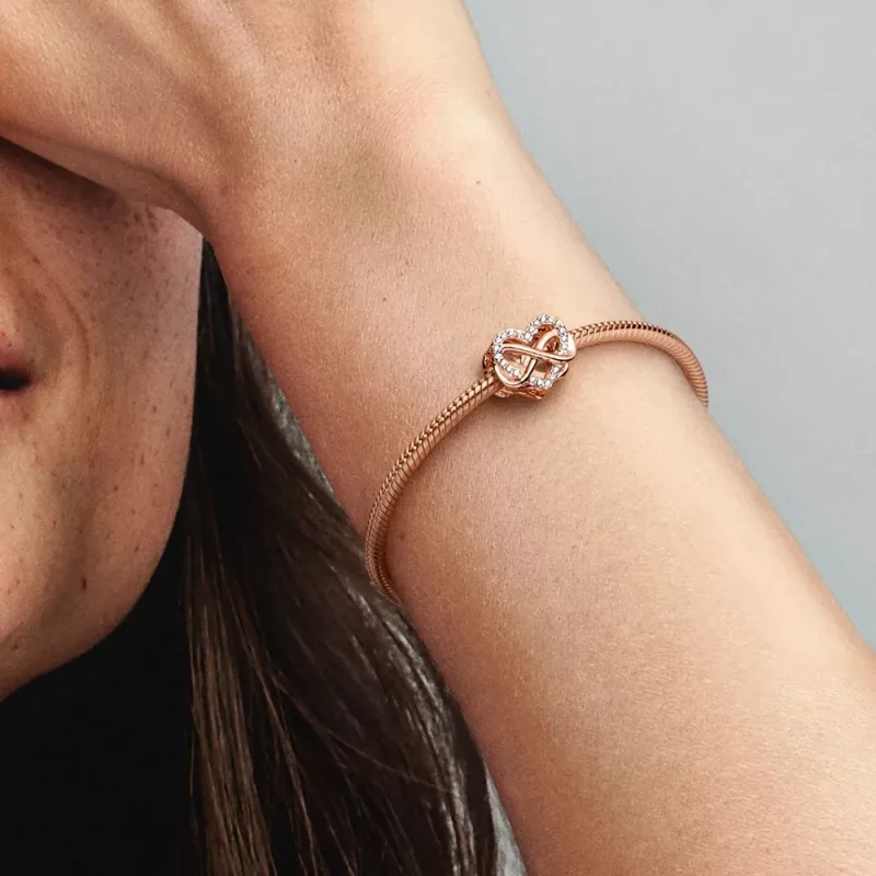 (afbeelding voor) Pandora Family Infinity Roze Hart Charm - 782246C01 - Bekijken 6