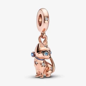 Pandora Sparkling Pet Cat Dangle Charm - 782259C01 (afbeelding voor) Pandora Sparkling Pet Cat Dangle Charm - 782259C01