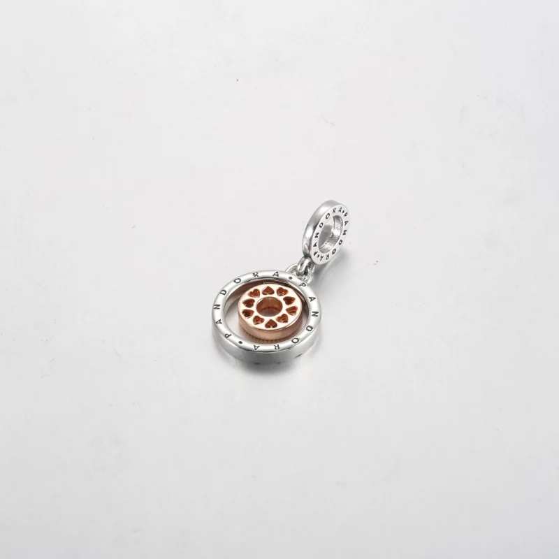 (afbeelding voor) Tweekleurige Pandora Logo Cirkels Hangende Charm - 782287C01 - Bekijken 3