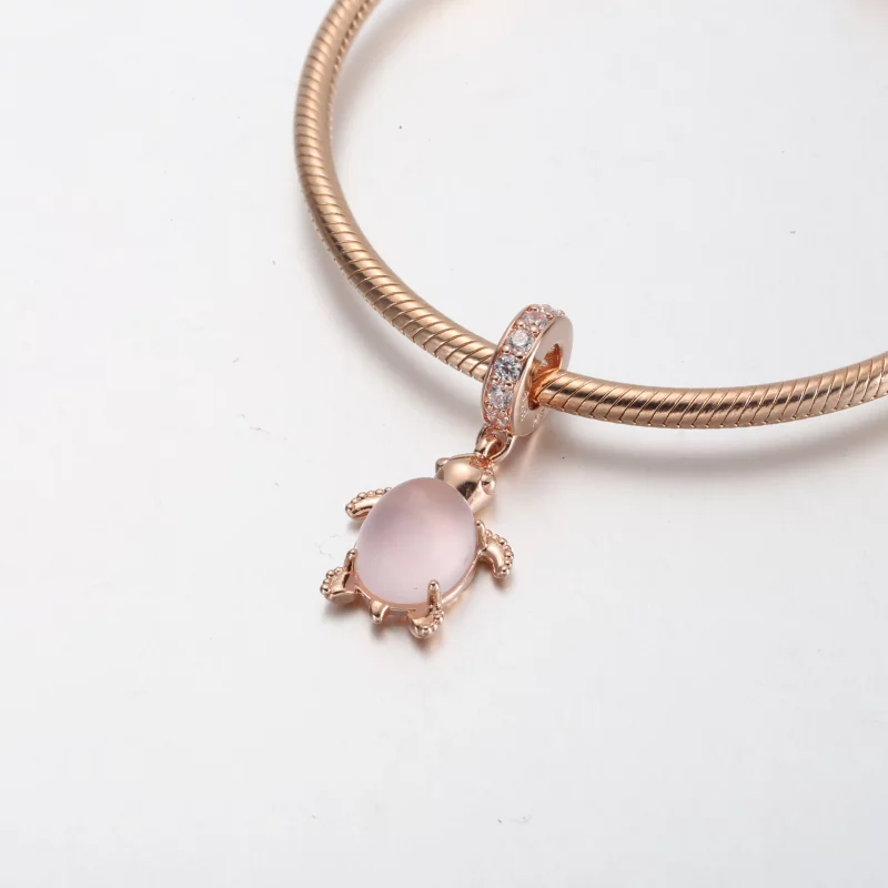 (afbeelding voor) Pandora Murano Glas Roze Zeeschildpad Hangcharme - 788939C01 - Bekijken 4