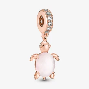 (afbeelding voor) Pandora Murano Glas Roze Zeeschildpad Hangcharme - 788939C01