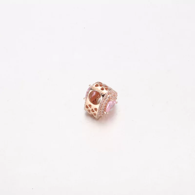 (afbeelding voor) Pandora Sparkling Levelled Heart Charm - 789218C01 - Bekijken 4