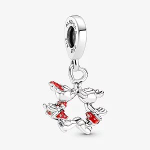Pandora Disney Mickey Mouse & Minnie Mouse Kus Hangertje - 790075C01 (afbeelding voor) Pandora Disney Mickey Mouse & Minnie Mouse Kus Hangertje - 790075C01