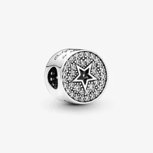 (afbeelding voor) Pandora Pavé & Ster Gefeliciteerd Charm - 790793C01