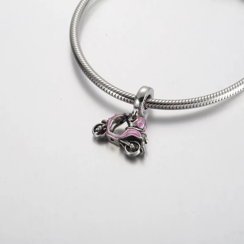 (afbeelding voor) Pandora Roze Scooter Hangertje - 791057C01 - Bekijken 5