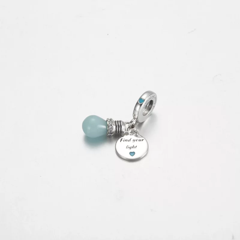 (afbeelding voor) Pandora Glow-in-the-dark Lightbulb Double Dangle Charm - 791123C01 - Bekijken 2
