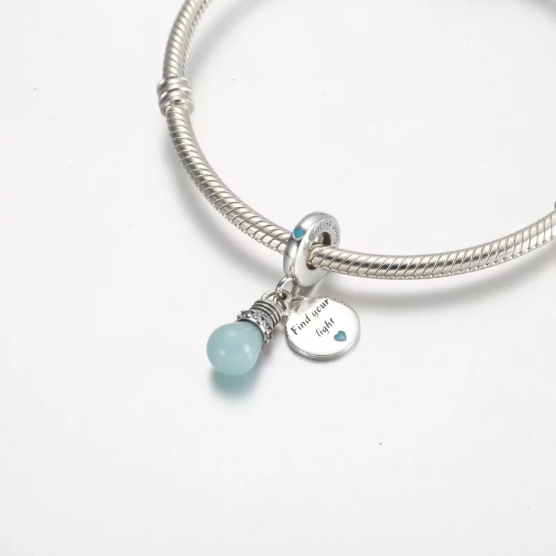 (afbeelding voor) Pandora Glow-in-the-dark Lightbulb Double Dangle Charm - 791123C01 - Bekijken 4